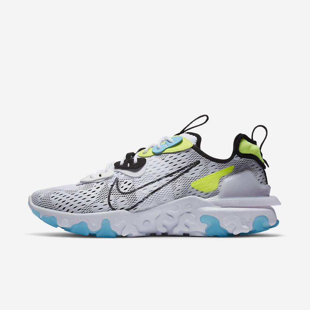 Sneakers Nike React Vision Blanche 5634-710 White/Volt/Blue Fury/Black Homme | DNJ-03712498